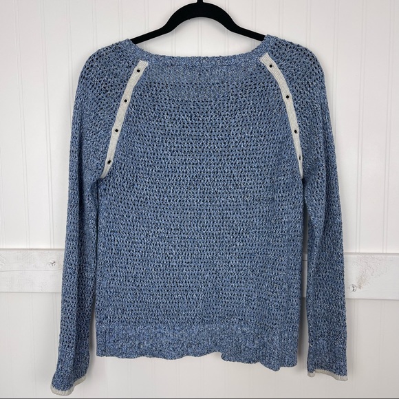LISA TODD Marble Twist Cashmere Blend Sweater in Blue - Picture 6 of 8